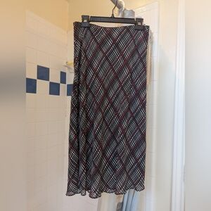 Petite Sophisticate Elastic Waist Geometric Multicolor Skirt Size 0